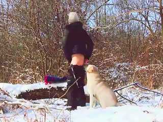 Outside dog porn